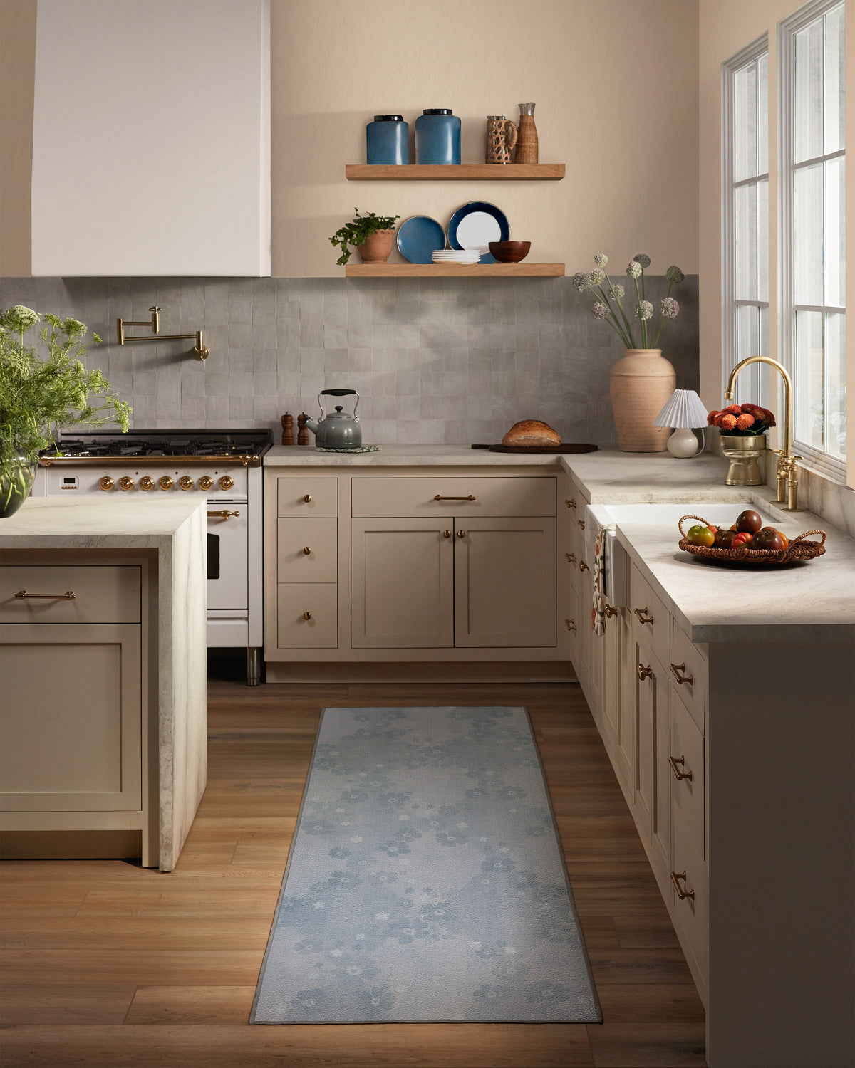Serene Slate Blue Rug