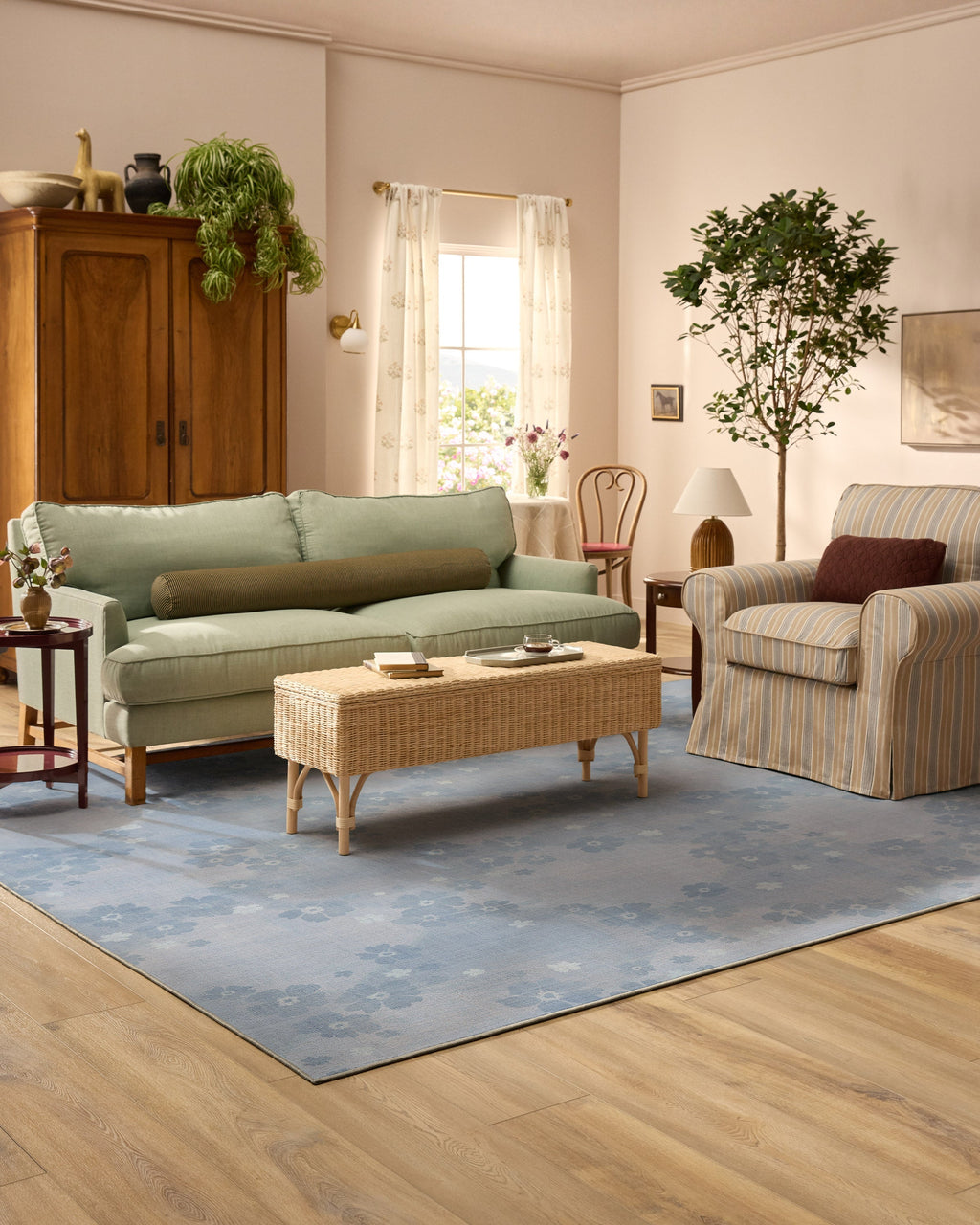 Serene Slate Blue Rug