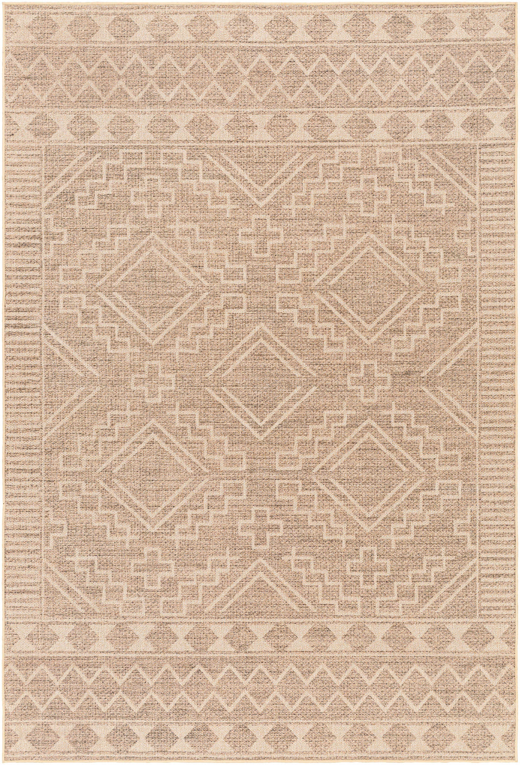 Halle Beige Washable Area Rug - Clearance
