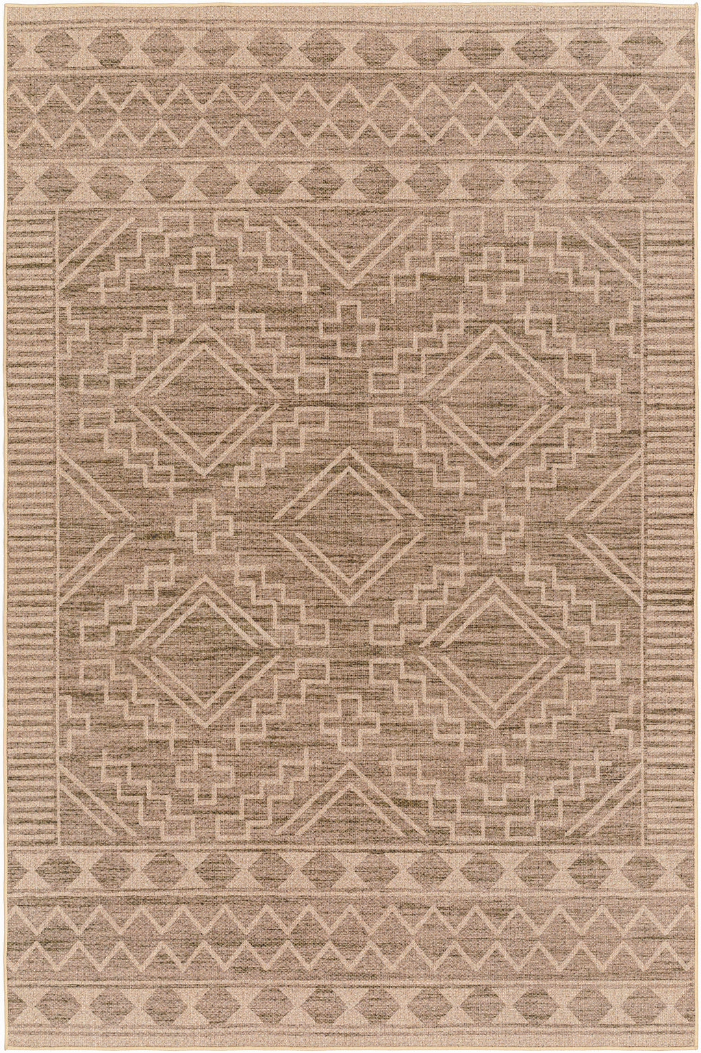 Halle Tan Washable Area Rug - Clearance