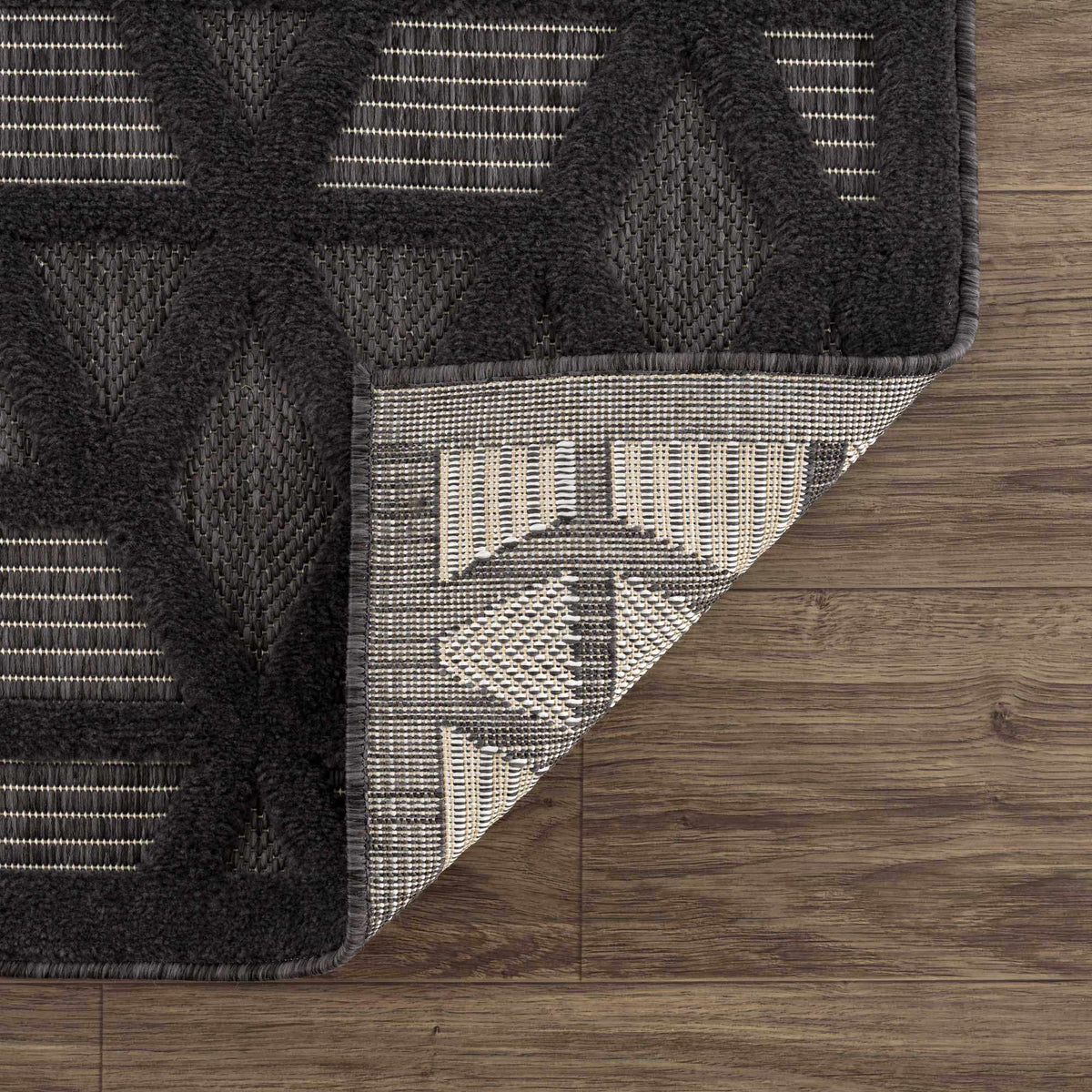 Nuri Black Outdoor Rug - Clearance