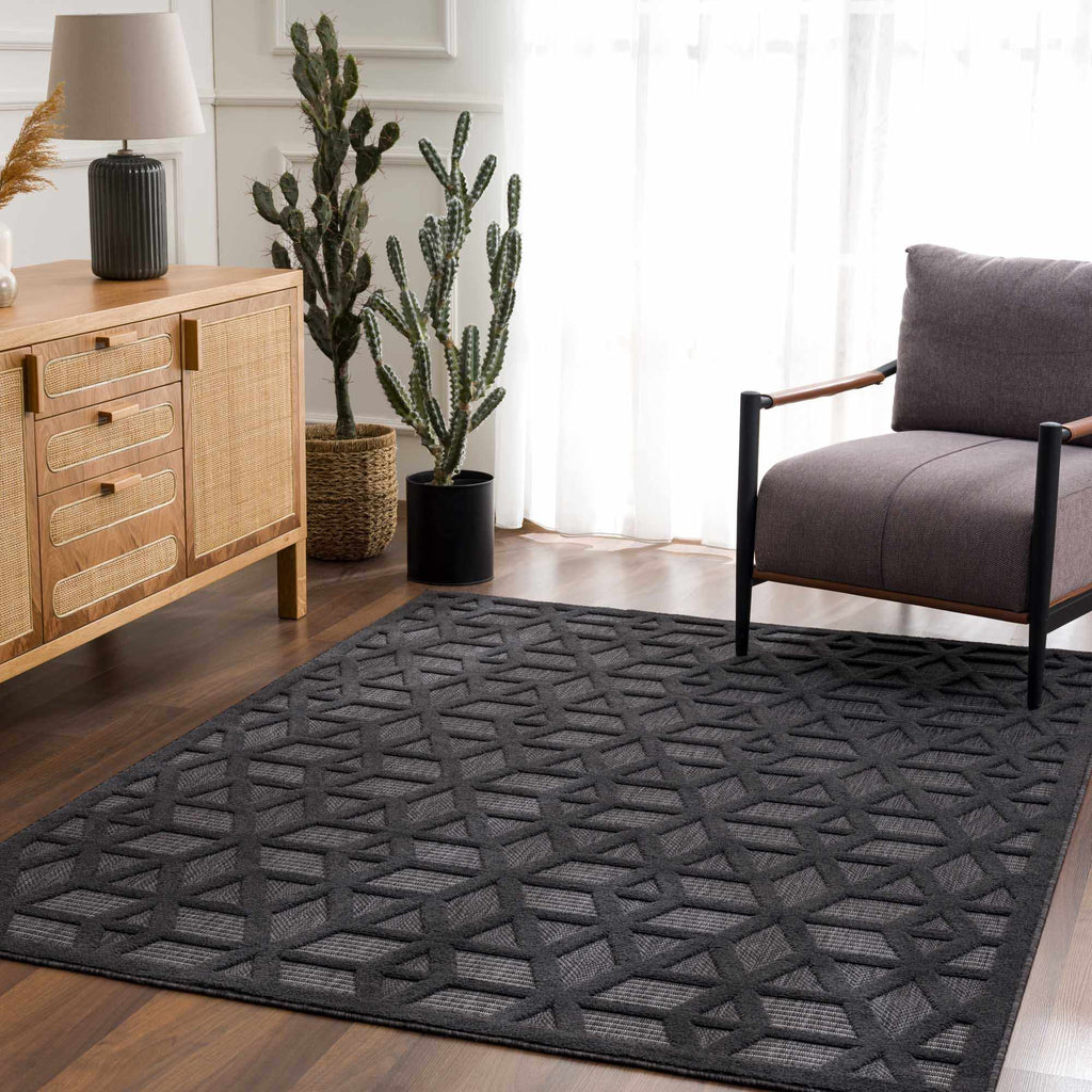 Nuri Black Outdoor Rug - Clearance