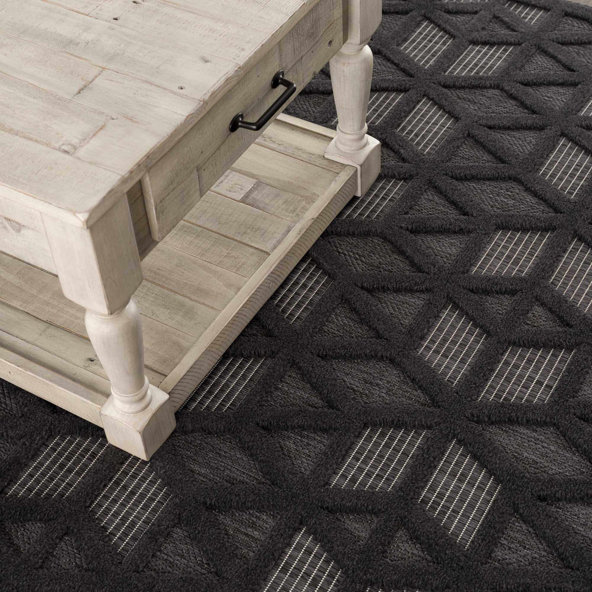 Nuri Black Outdoor Rug - Clearance