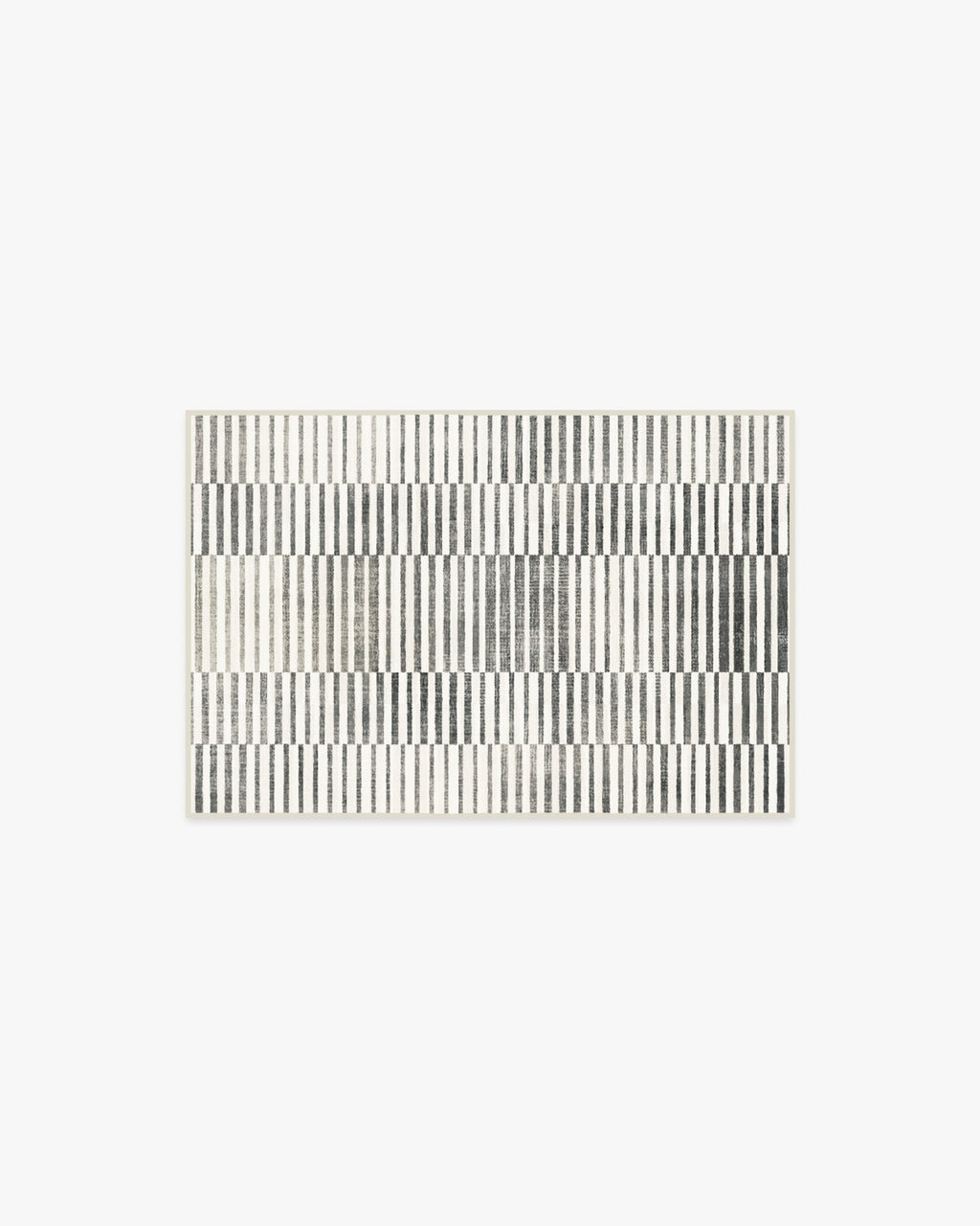 Shadow Stripe Black & Cream Flatwoven Rug