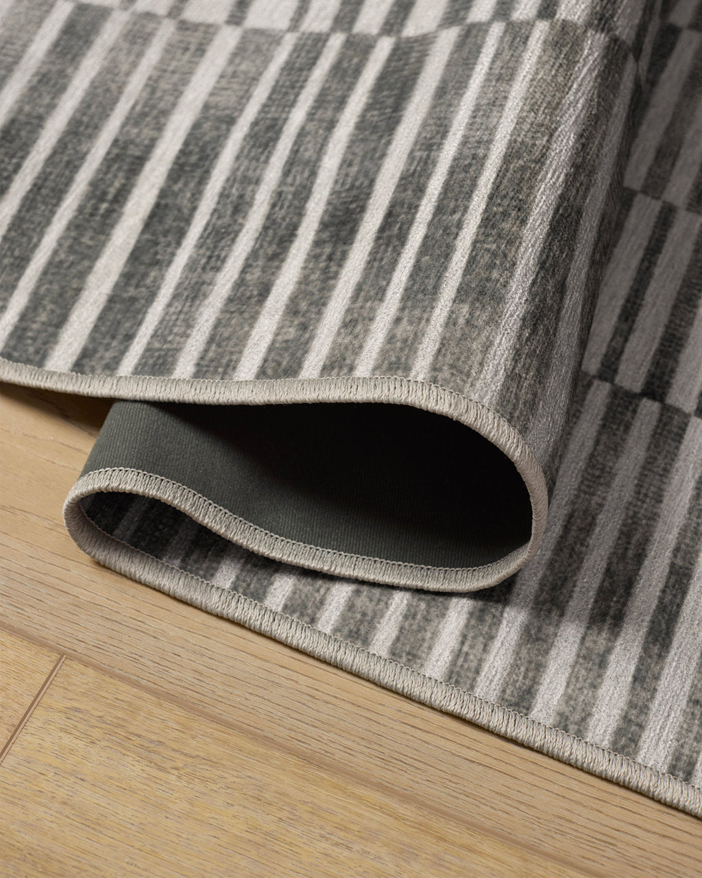 Shadow Stripe Black & Cream Flatwoven Rug