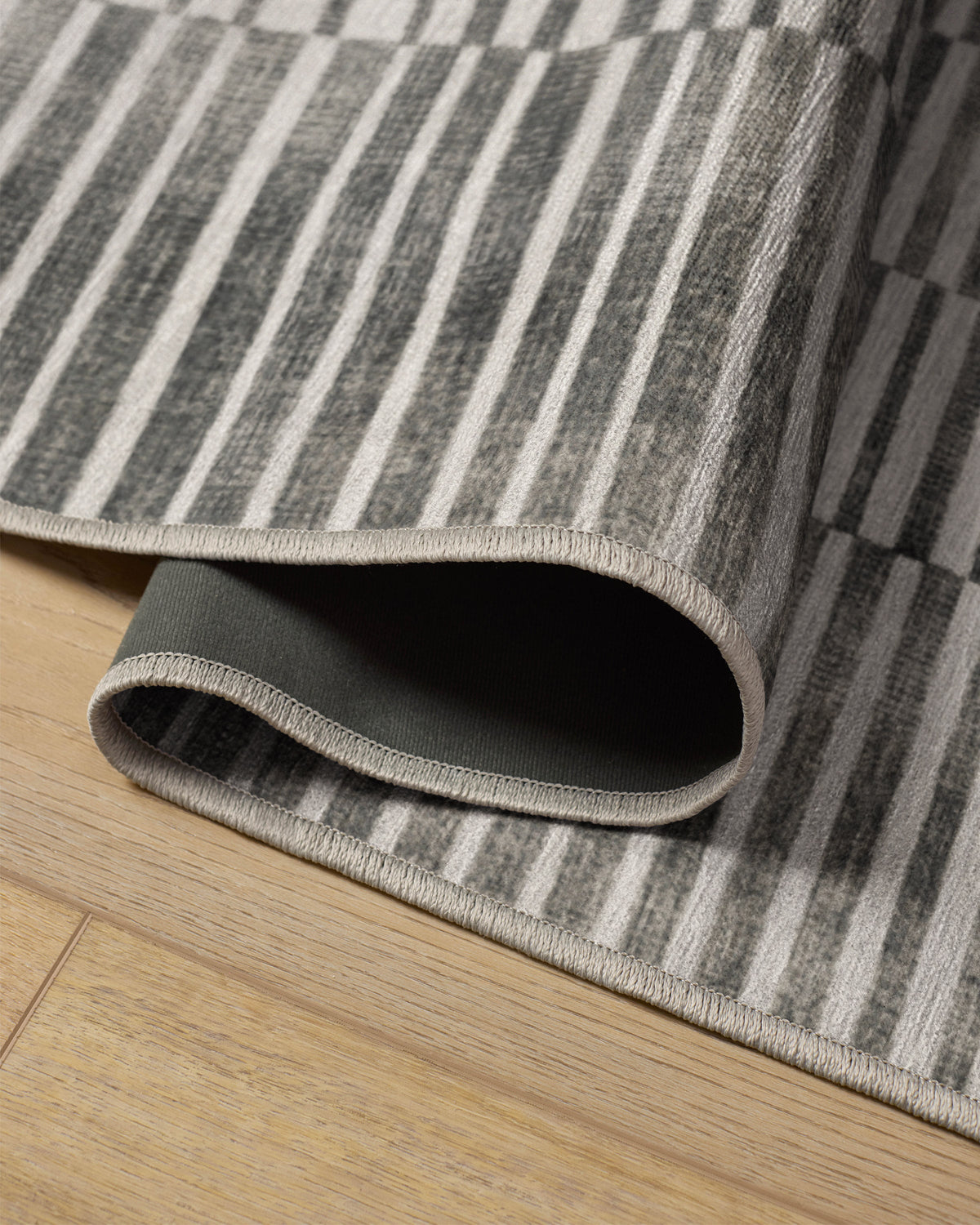 Shadow Stripe Black & Cream Flatwoven Rug