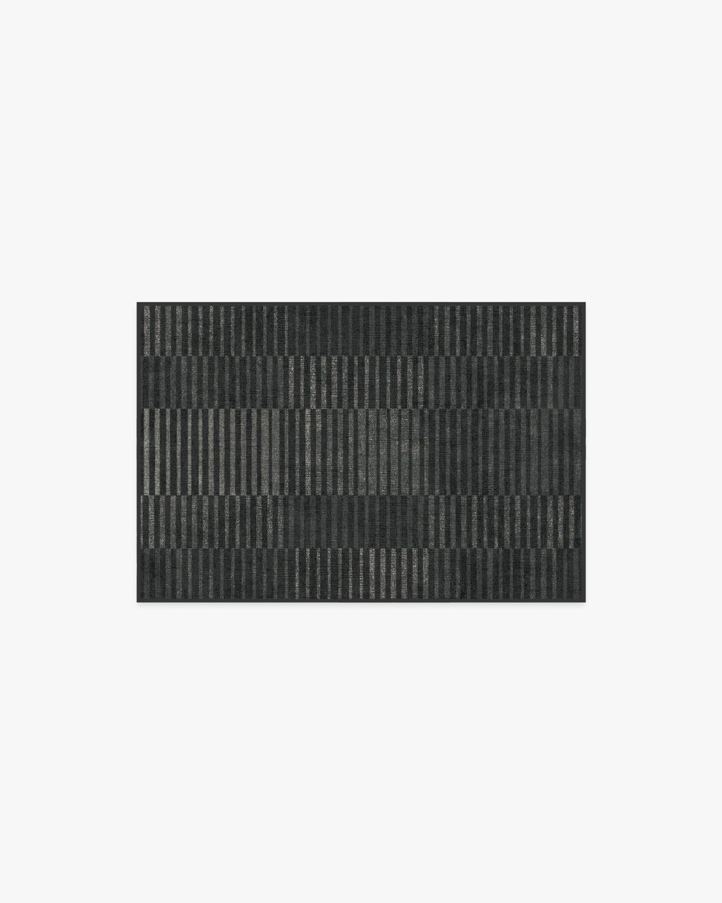 Shadow Stripe Charcoal Flatwoven Rug