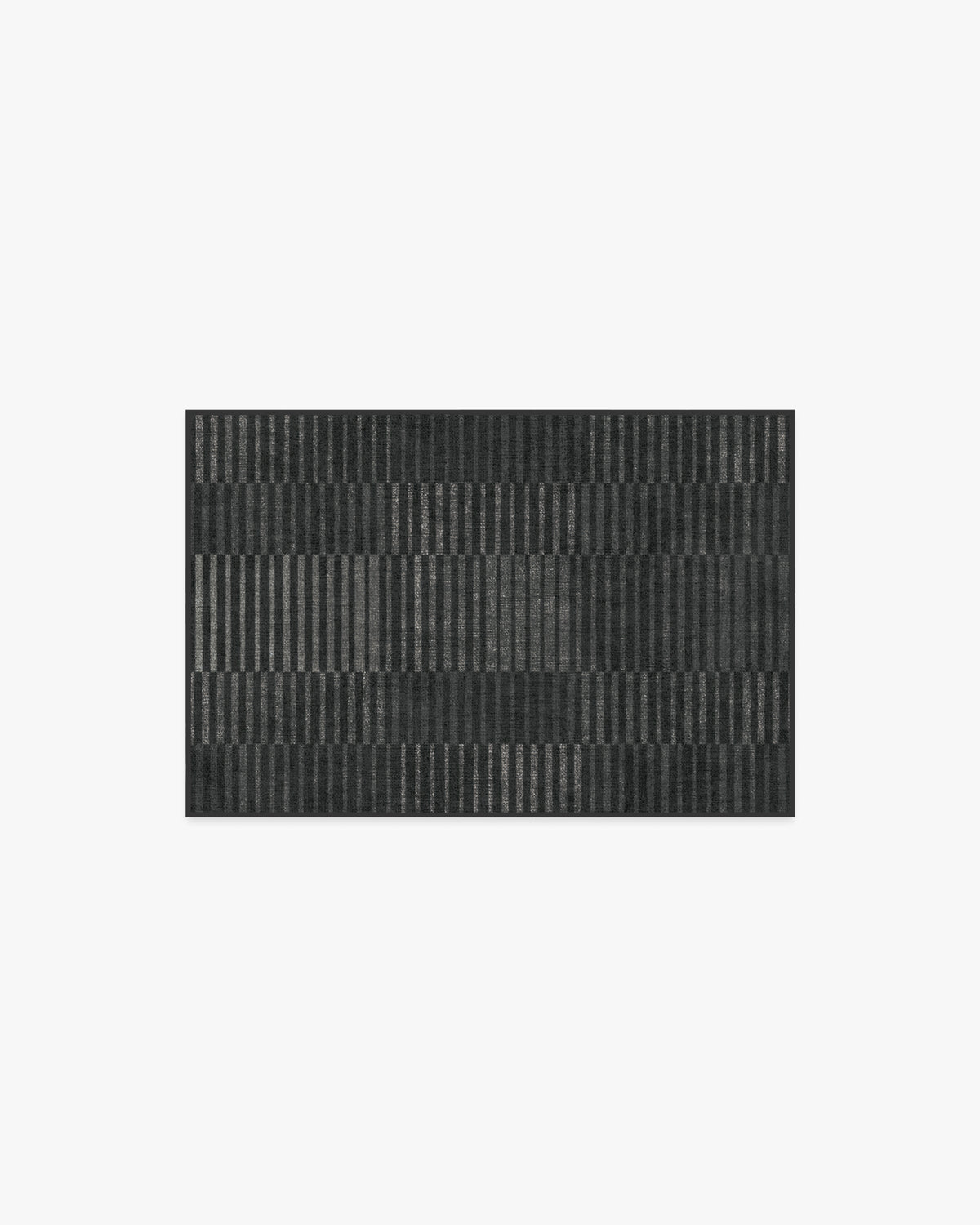 Shadow Stripe Charcoal Flatwoven Rug