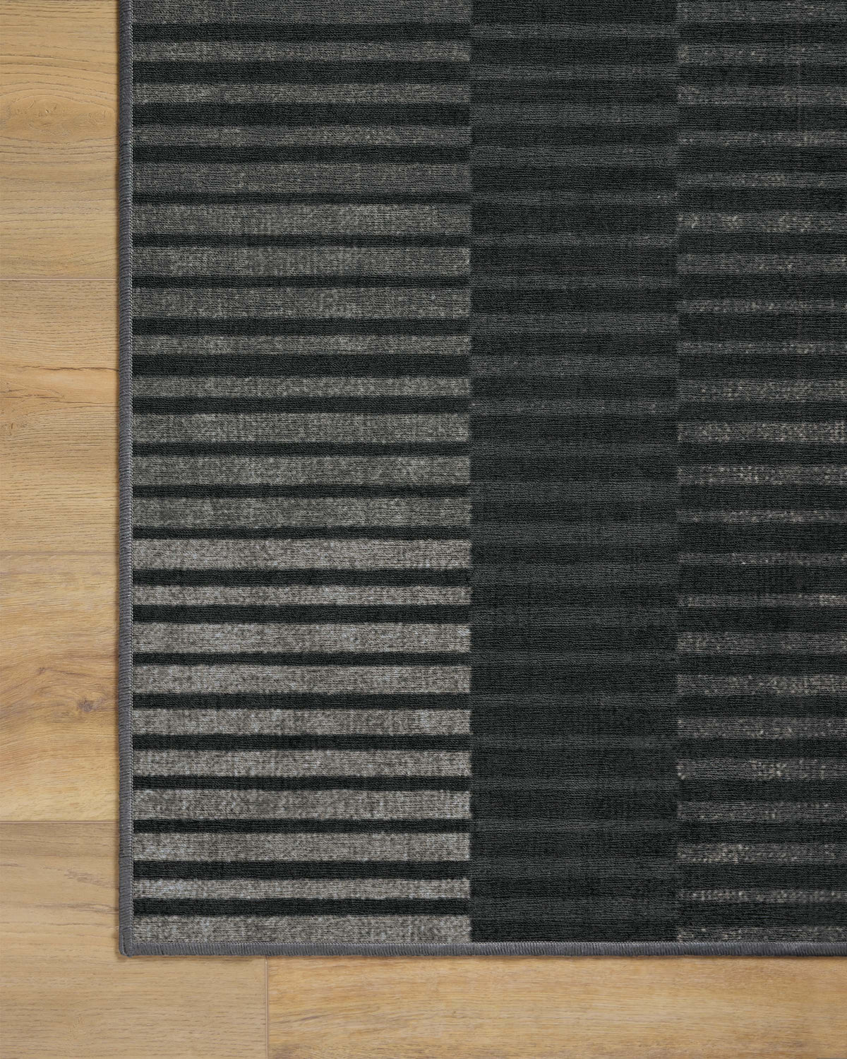 Shadow Stripe Charcoal Flatwoven Rug