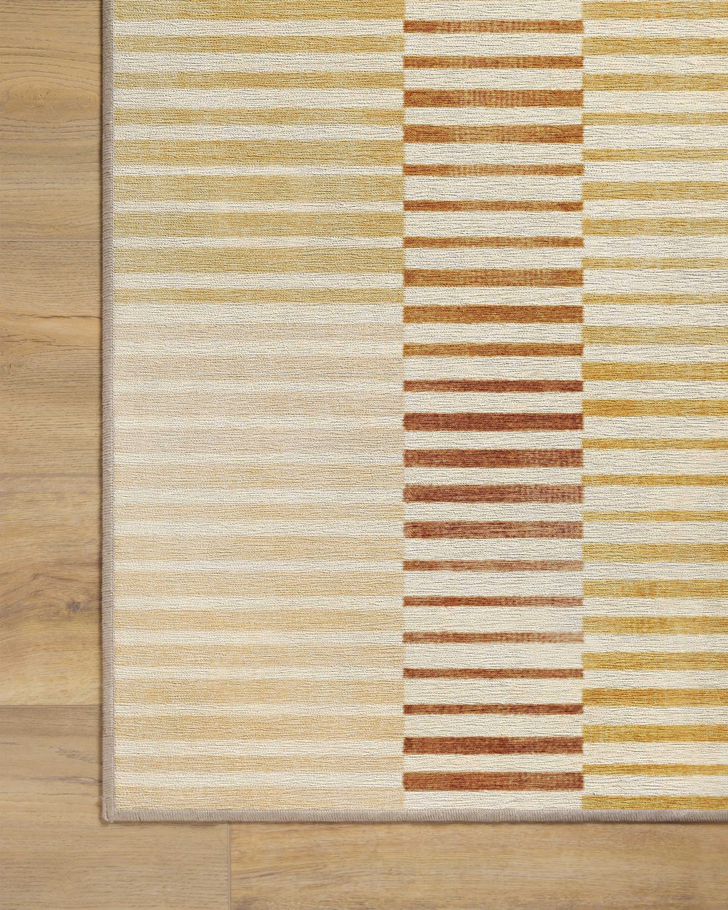 Shadow Stripe Gold Flatwoven Rug