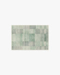 Shadow Stripe Green Flatwoven Rug