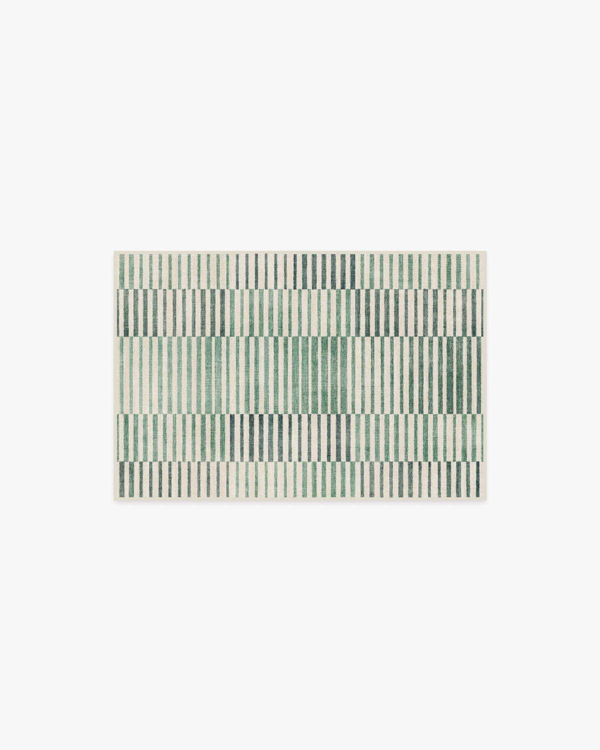 Shadow Stripe Green Flatwoven Rug