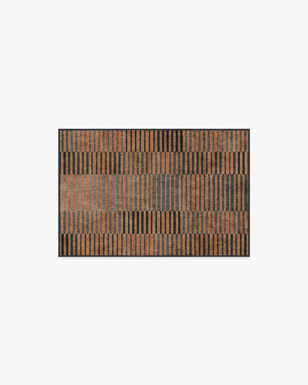 Shadow Stripe Rust Rug