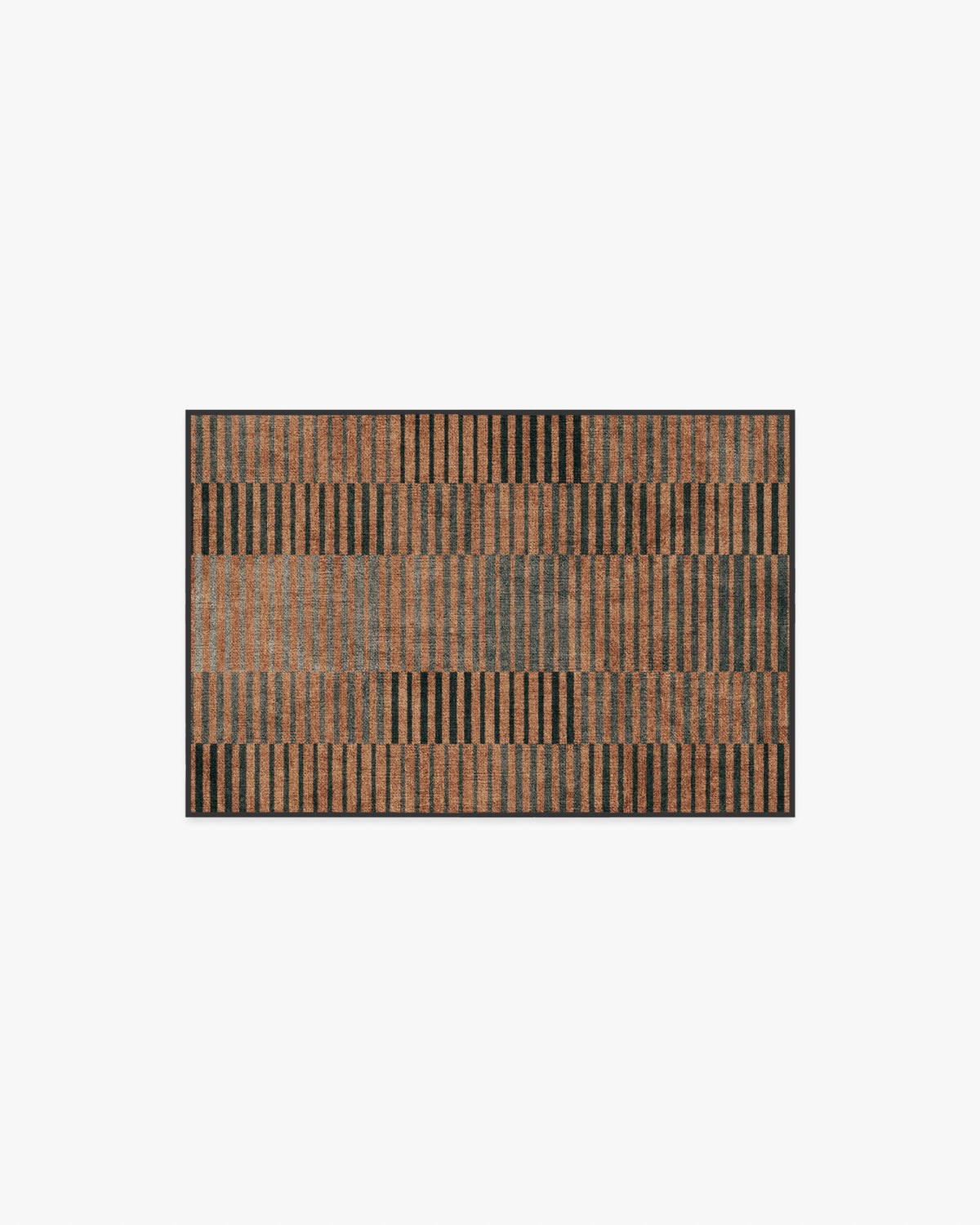 Shadow Stripe Rust Flatwoven Rug