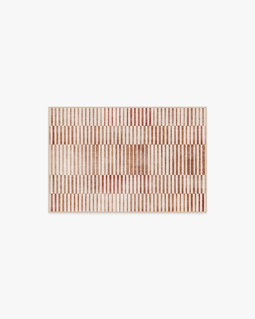 Shadow Stripe Terracotta Flatwoven Rug