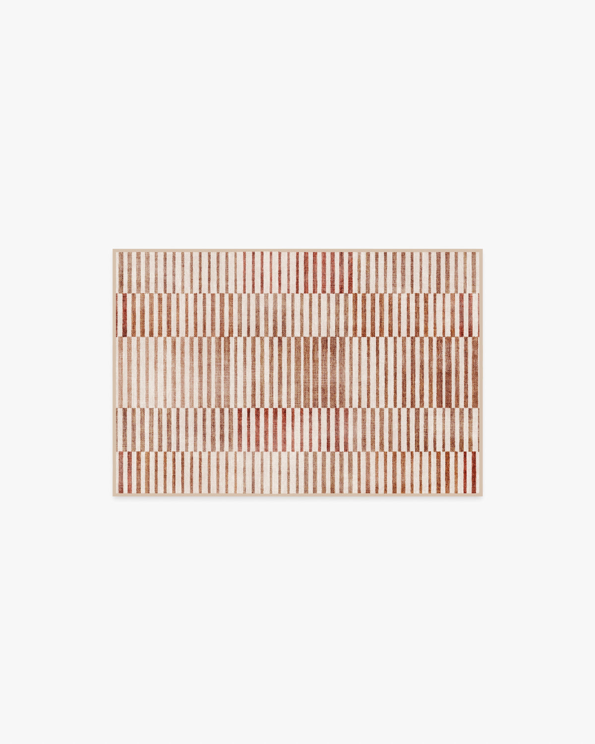 Shadow Stripe Terracotta Flatwoven Rug