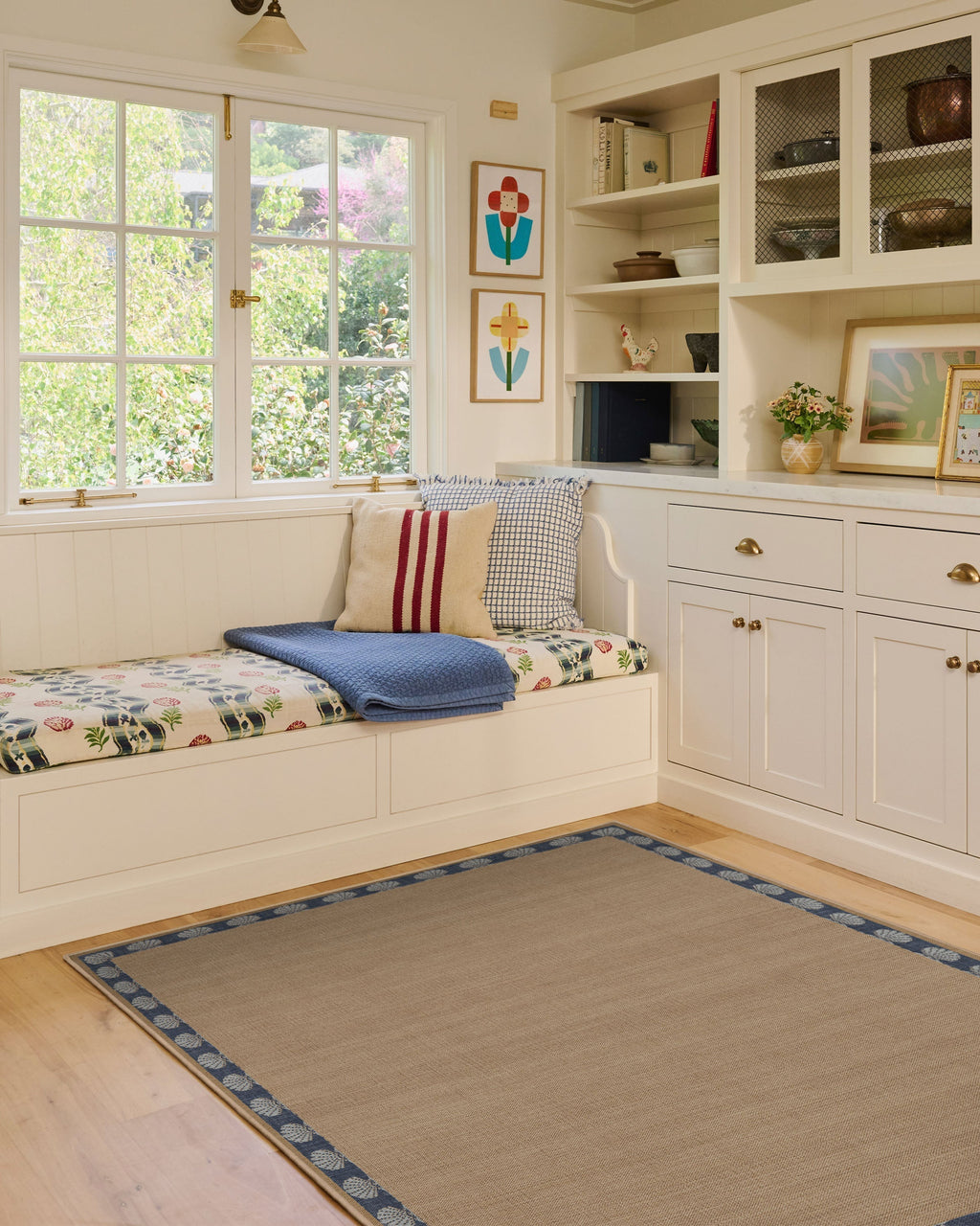 Shelley Slate Blue & Natural Re-Jute Rug