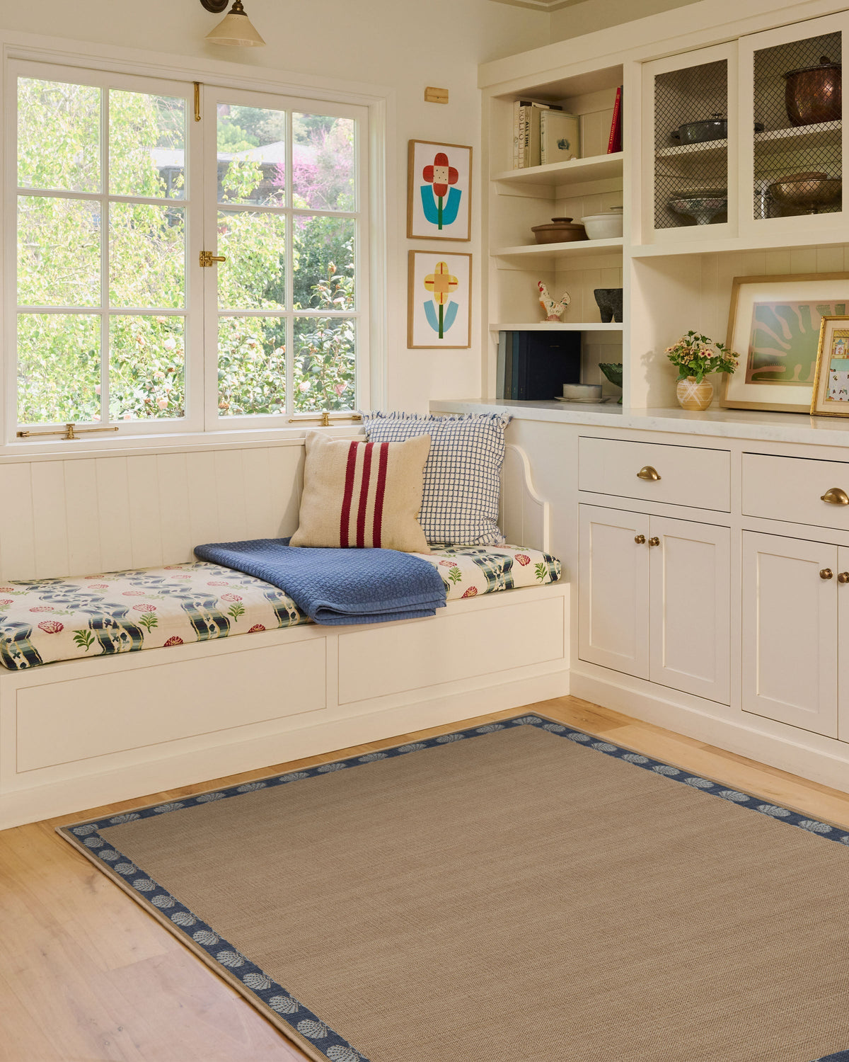 Shelley Slate Blue & Natural Re-Jute Rug