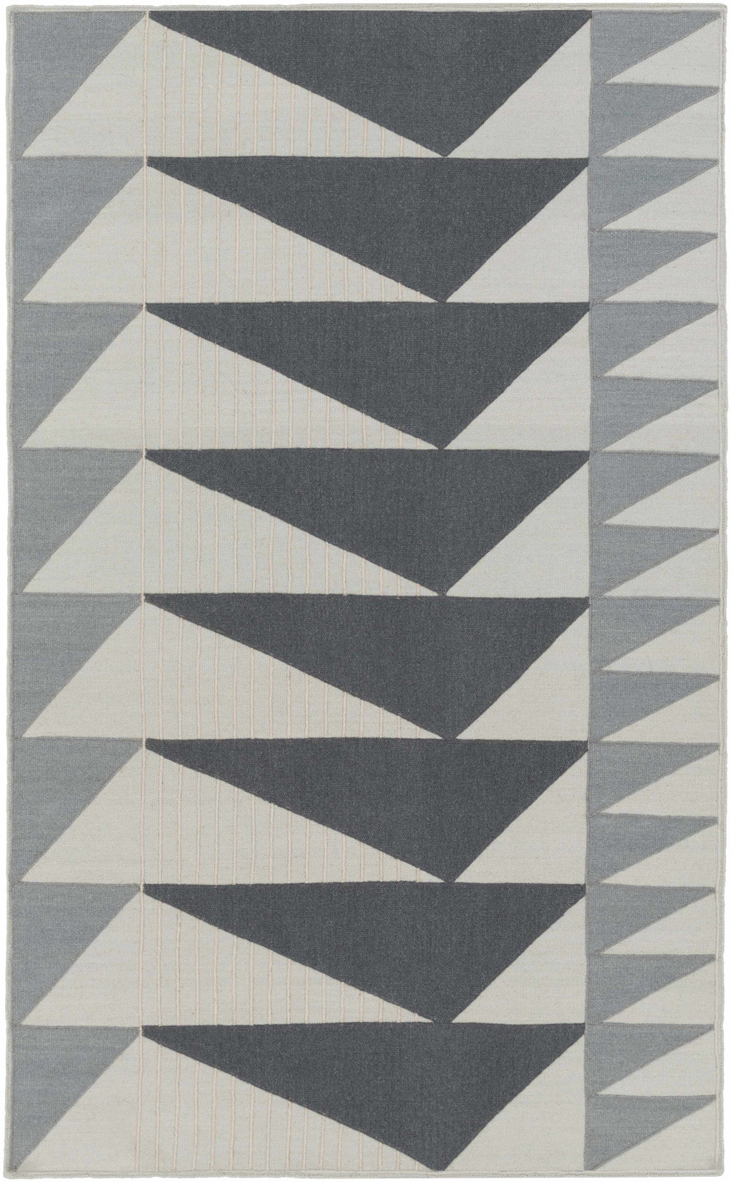 Shipman Gray Geometric Wool Rug - Clearance