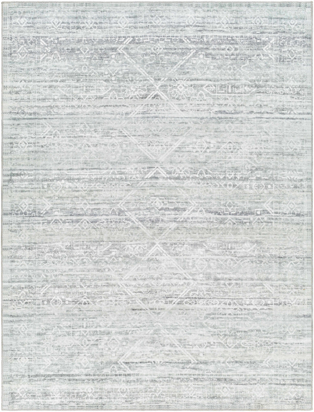 Blake Light Gray Washable Area Rug - Clearance