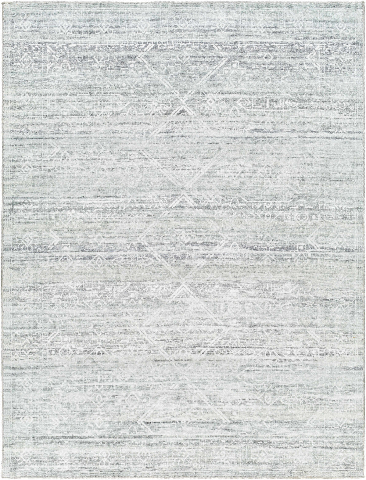 Blake Light Gray Washable Area Rug - Clearance
