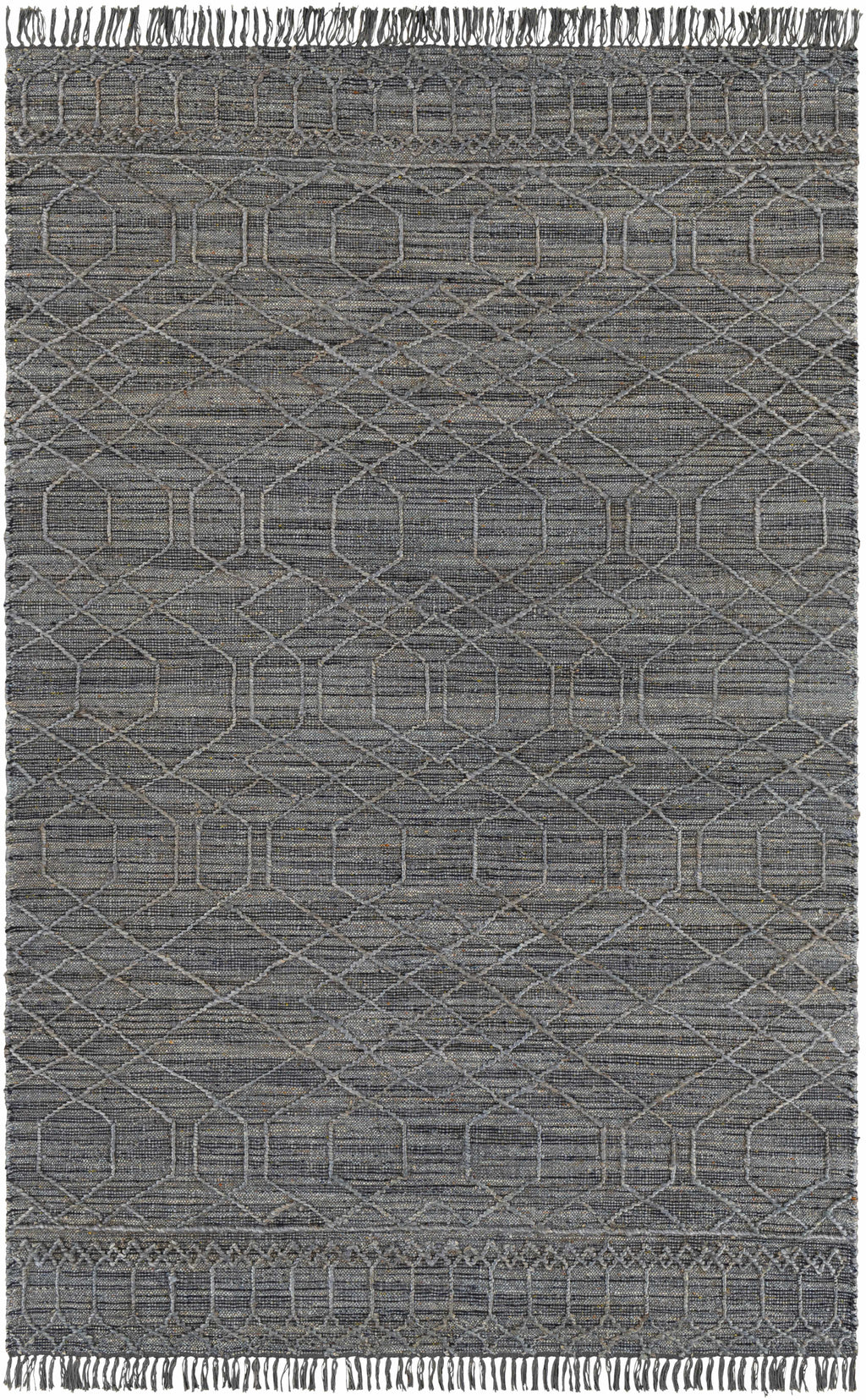 Manby Black Jute&Wool Area Carpet Area Rug - Clearance