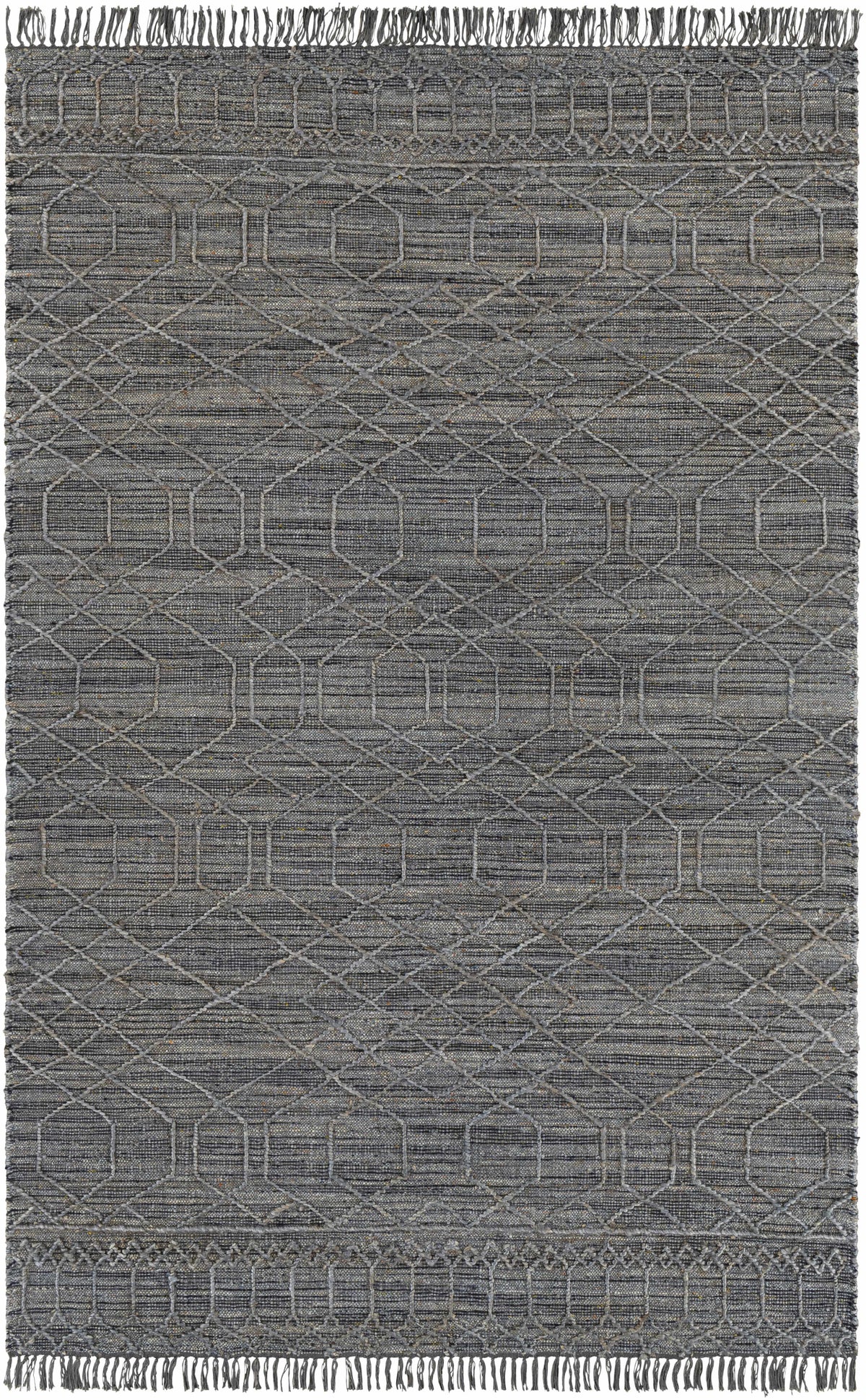 Manby Black Jute&Wool Area Carpet Area Rug - Clearance