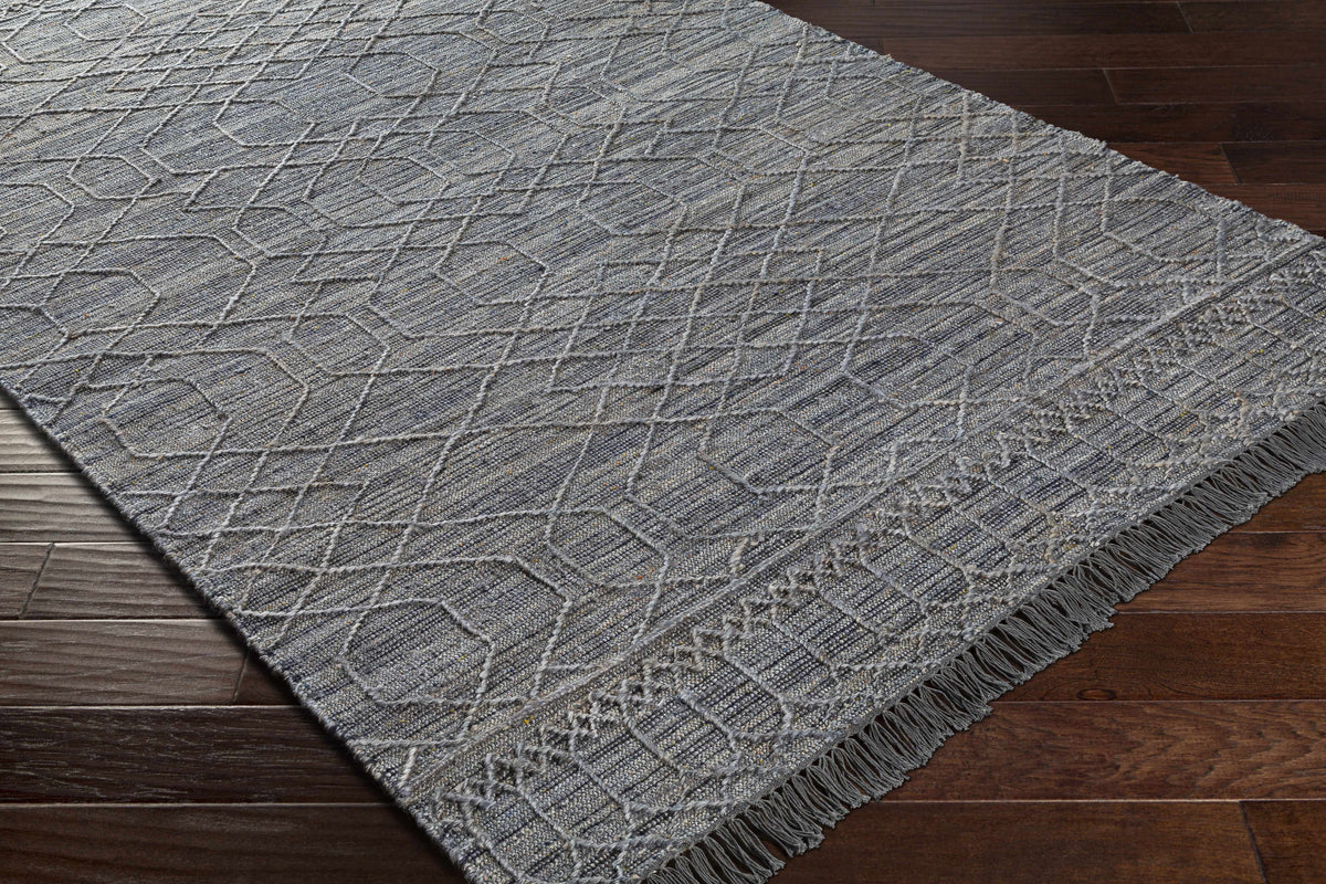 Manby Black Jute&Wool Area Carpet Area Rug - Clearance