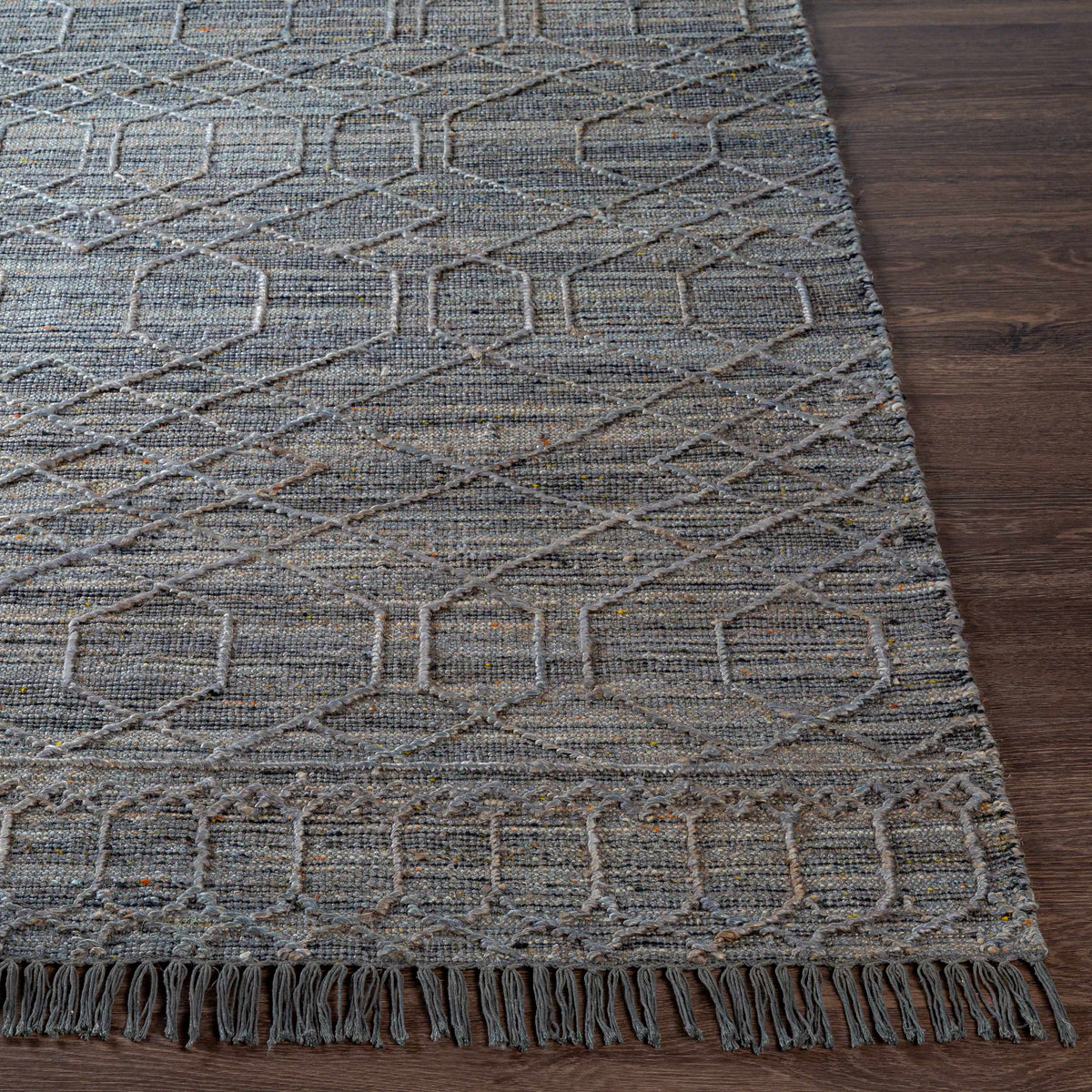 Manby Black Jute&Wool Area Carpet Area Rug - Clearance
