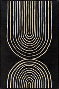 Fuat Black Wool Rug