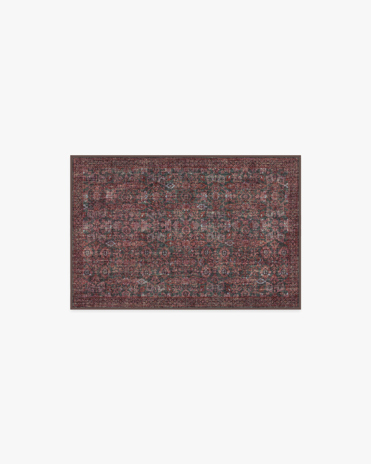 Sierra Charcoal & Burgundy Flatwoven Rug