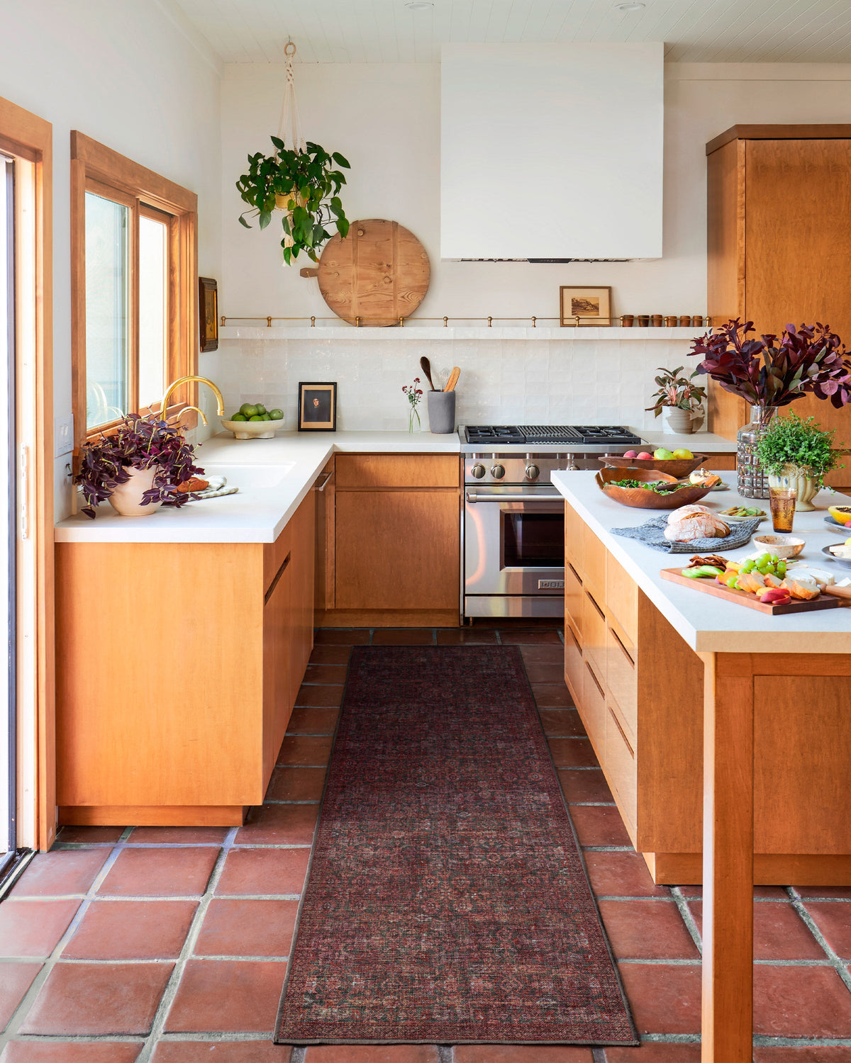 Sierra Charcoal & Burgundy Flatwoven Rug