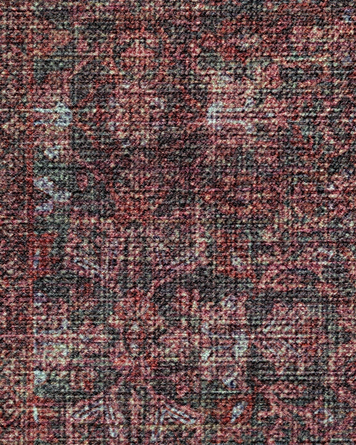 Sierra Charcoal & Burgundy Flatwoven Rug