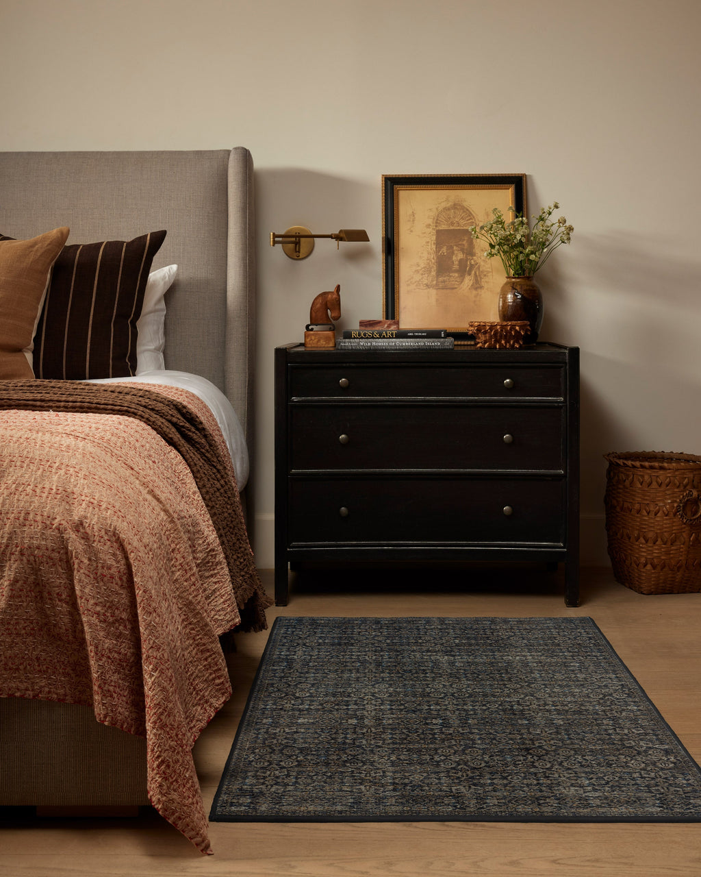 Sierra Soft Black Flatwoven Rug