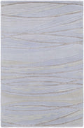 Sinai Light Blue Lined Wool/Viscose Rug - Clearance