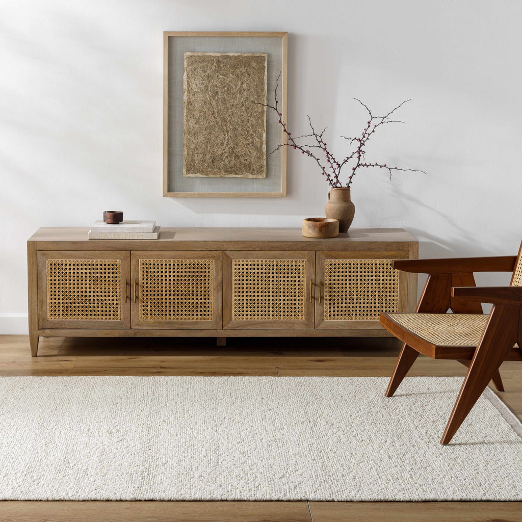 Nenet Cream Hand Woven Area Rug - Clearance