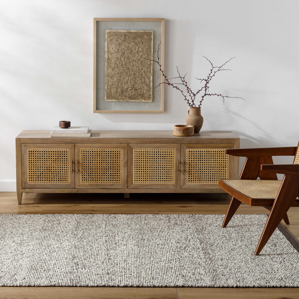 Nenet Charcoal Hand Woven Area Rug - Clearance