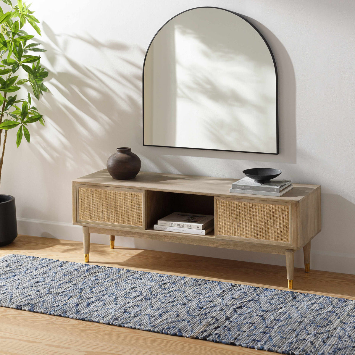Gurit Blue & Brown Area Rug - Clearance