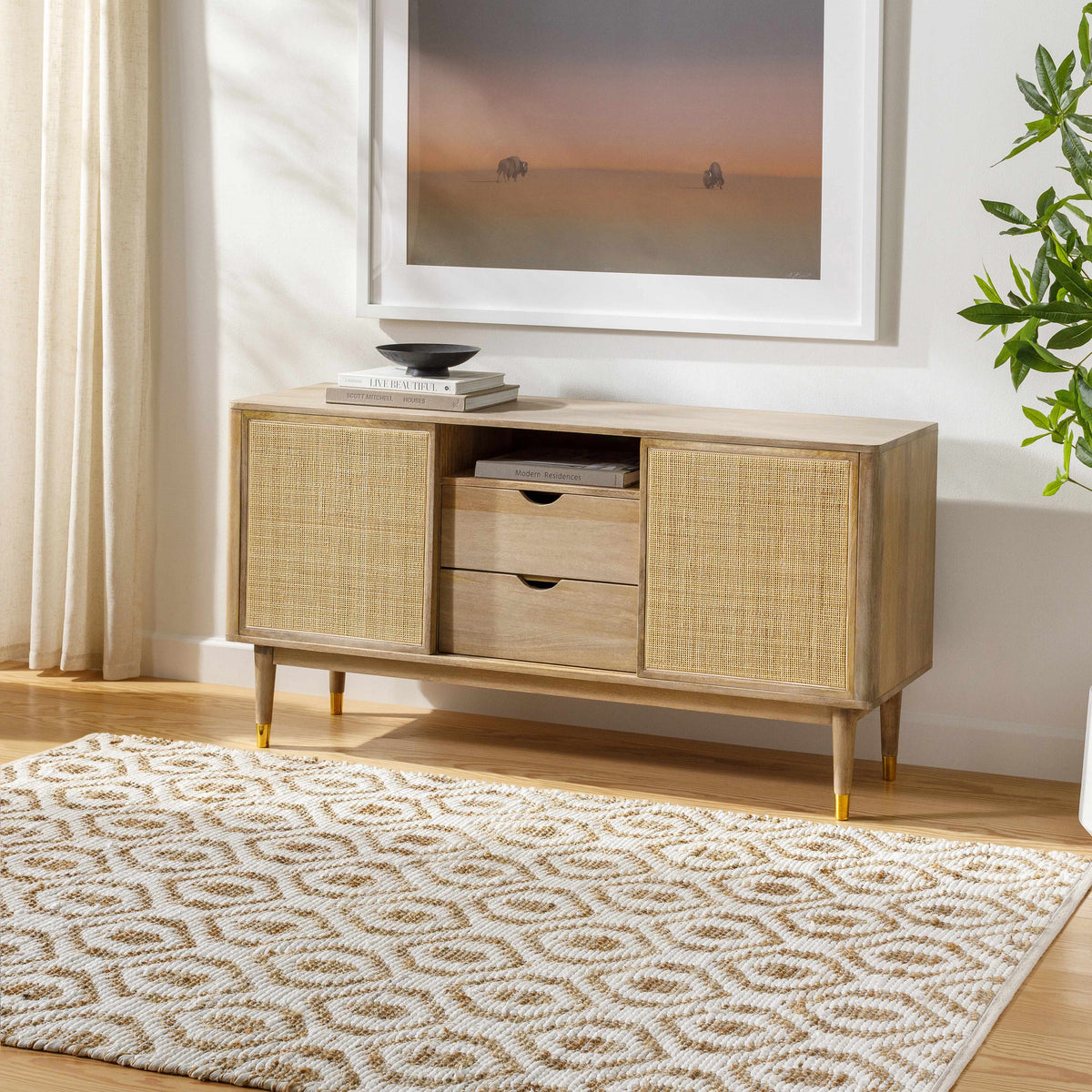 Isaye Beige Area Rug - Clearance