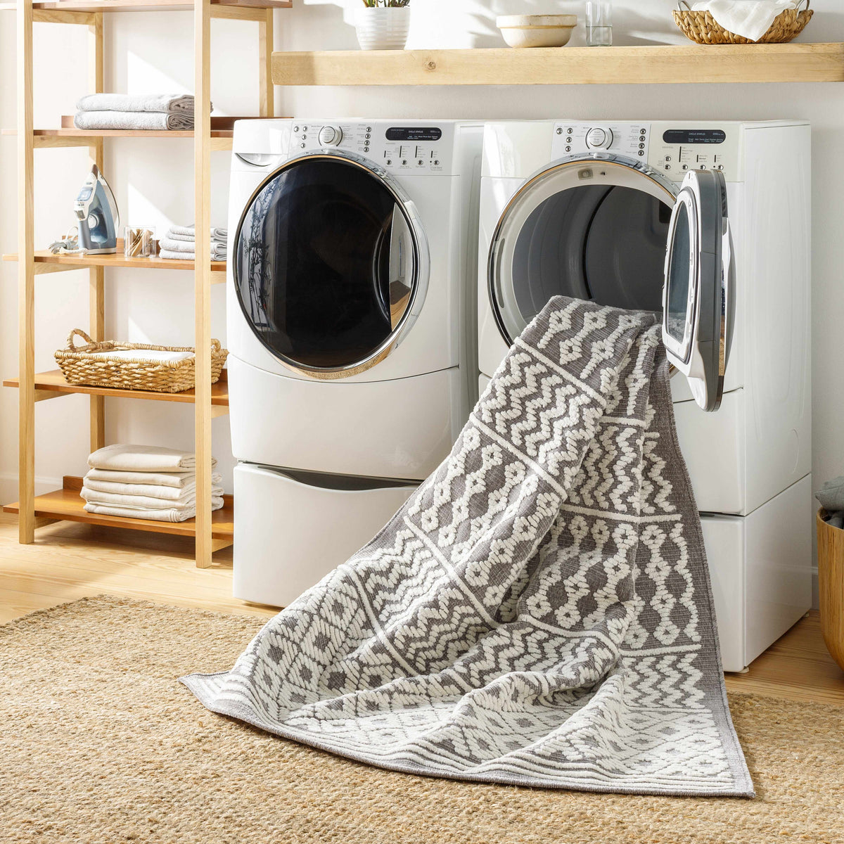 Drago Gray 3D Area Rug - Clearance
