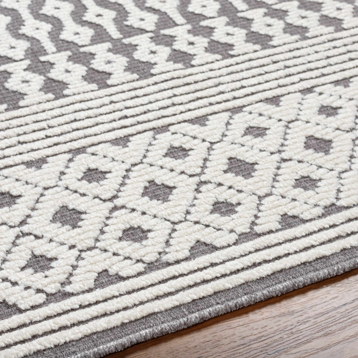Drago Gray 3D Area Rug - Clearance