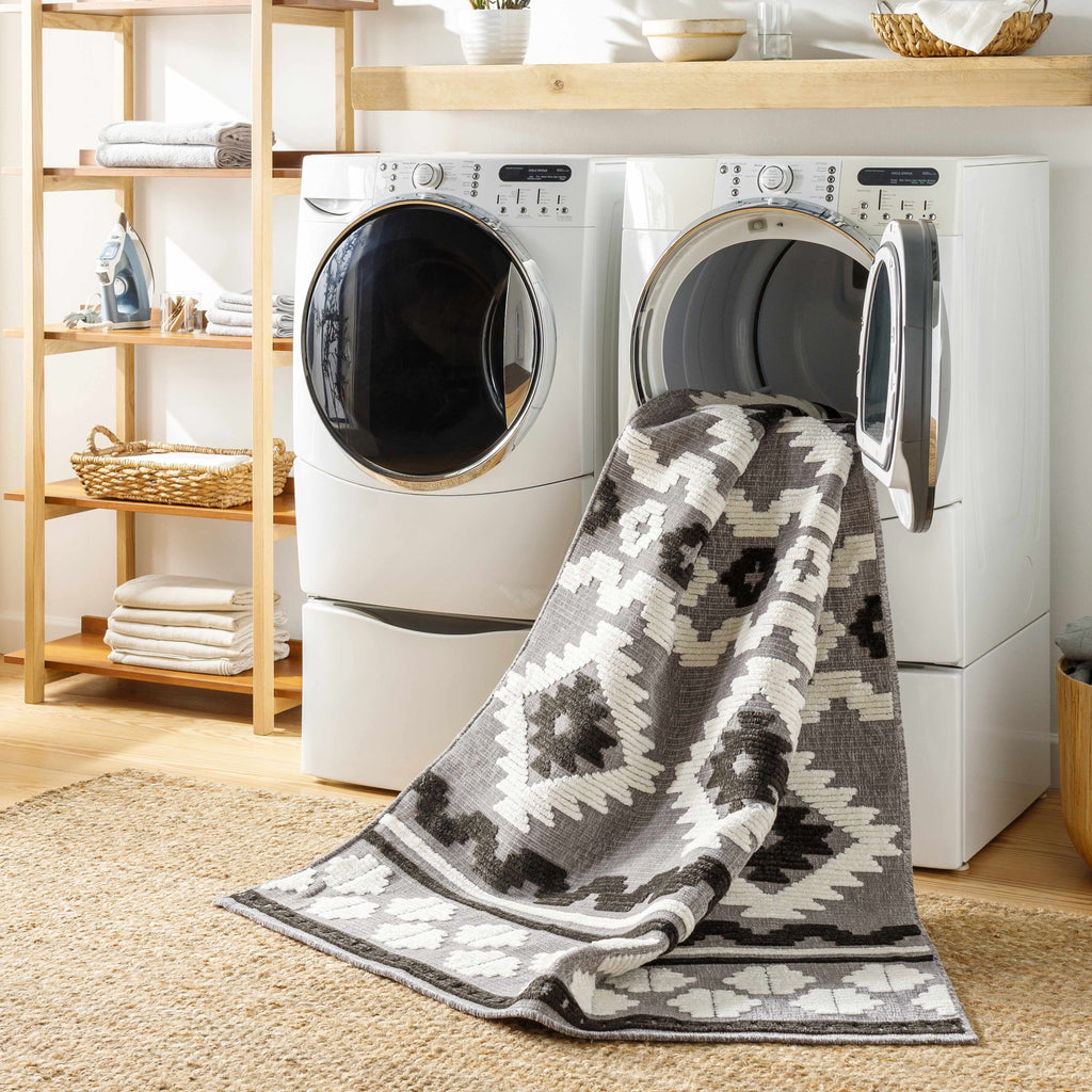 Noki Washable Textured Southwestern Rug - Clearance