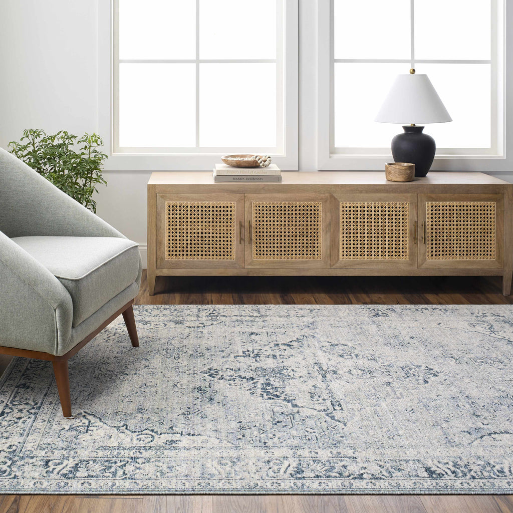 Jemma Blue Medallion Area Rug - Clearance