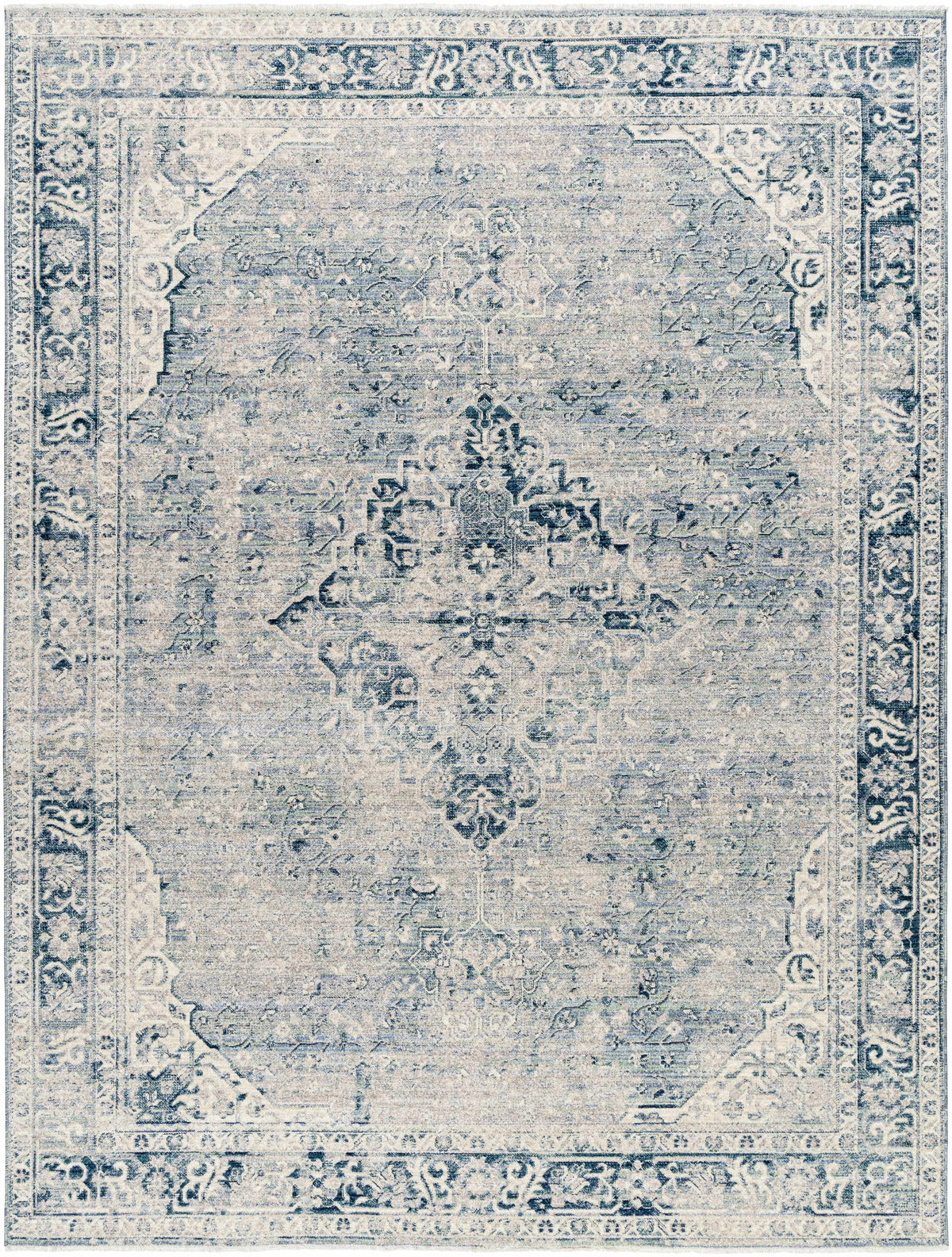 Jemma Blue Medallion Area Rug - Clearance
