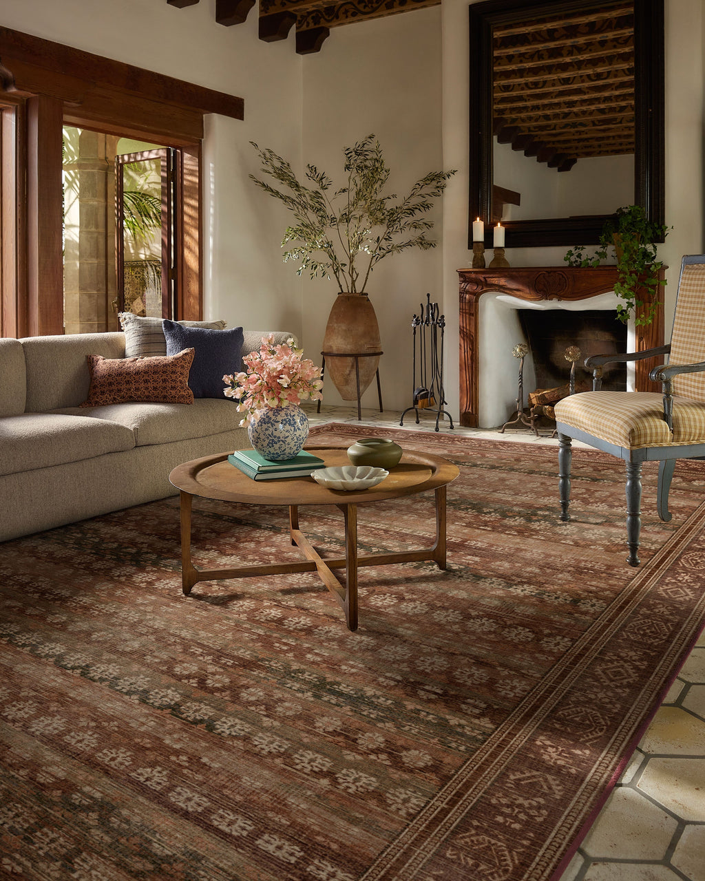 Solana Rust & Sage Flatwoven Rug