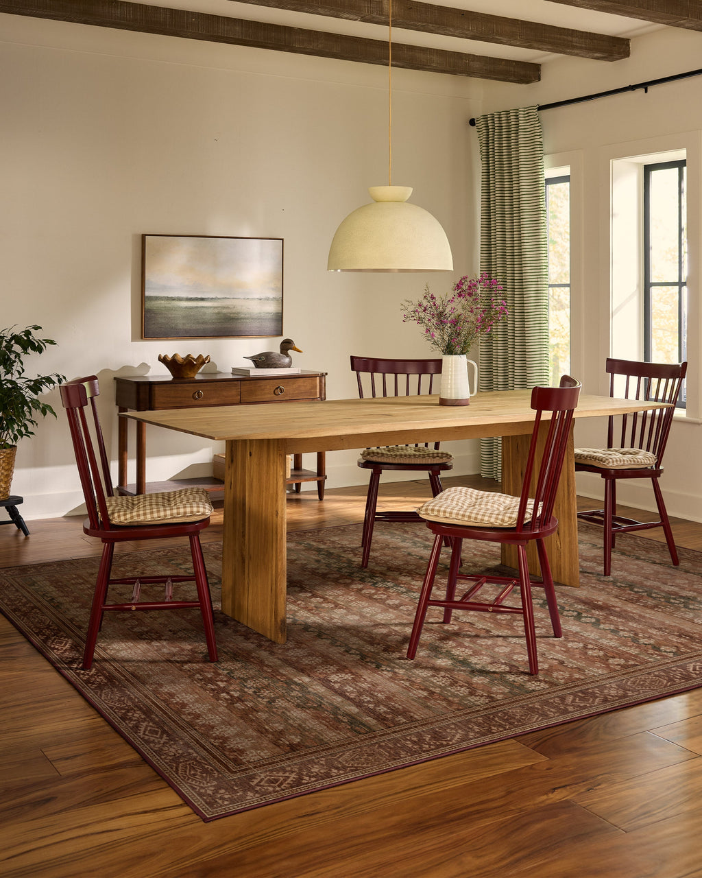 Solana Rust & Sage Flatwoven Rug
