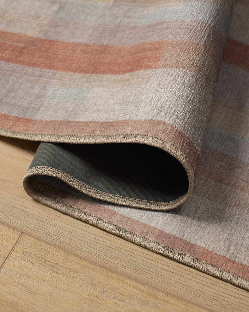 Solar Drift Rust & Grey Flatwoven Rug