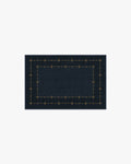 Sparkle Border Dark Navy Flatwoven Rug