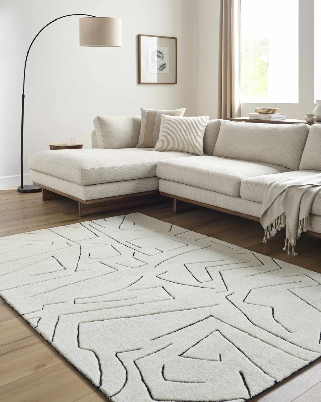 Mony Rose Cream Area Rug - Clearance