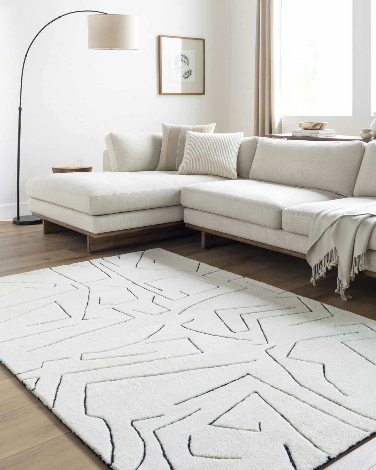 Mony Rose Cream Area Rug - Clearance